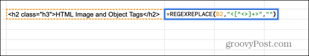 формула за замяна на regex в google sheets