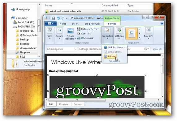 Как да стартирате Windows Live Writer от Dropbox