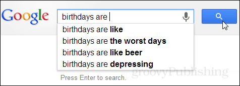 Какво мисли Google за рождените дни