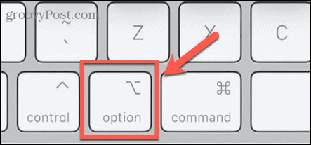 клавиш за опции за mac