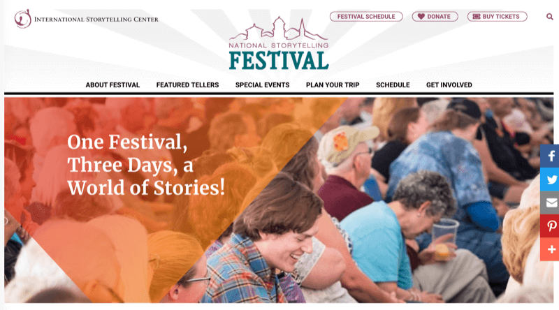 Уебсайт на Националния фестивал за разказване на истории