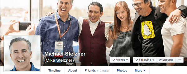 Майкъл Стелзнер се присъедини към Facebook по препоръка на Ann Handley от MarketingProf.
