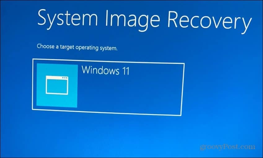Изберете целевата ОС Windows 11