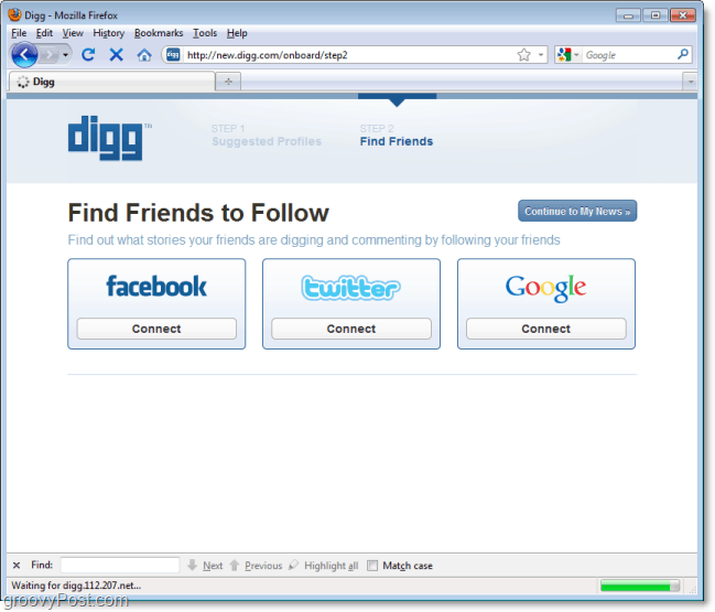 facebook twitter google влезте и следвайте системата на новия Digg