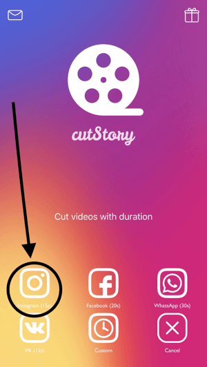 CutStory ще намали вашето видео на стъпки от 15 секунди и ще ги запази във вашата камера.