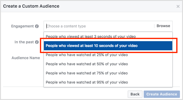 Персонализирана аудитория за видео ангажиране във Facebook