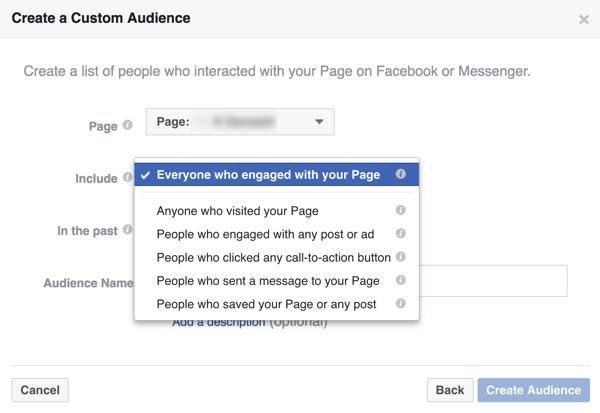 Създайте персонализирана аудитория от хора, които са взаимодействали с вашия бизнес във Facebook.