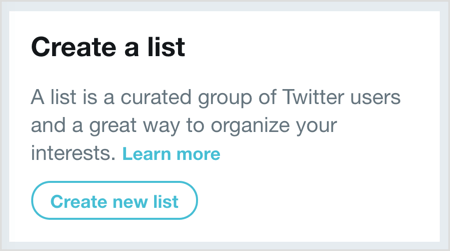 Щракнете върху Създаване на нов списък и след това изберете потребителите, които искате да добавите към вашия списък в Twitter.