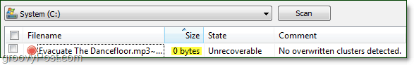 нулевите байтови файлове най-вероятно не могат да бъдат възстановени