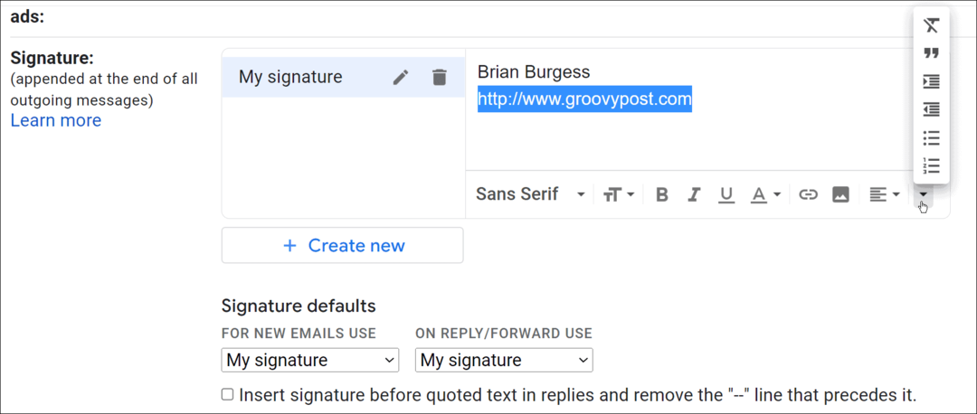 Как да промените подписа в Gmail