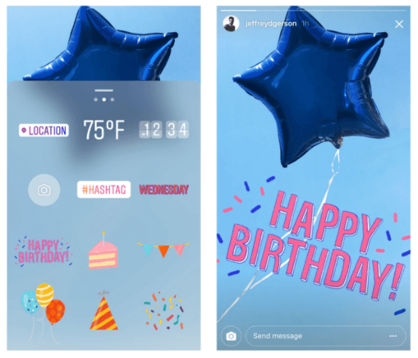Instagram празнува една година Instagram Stories с нови стикери за рожден ден и тържества.