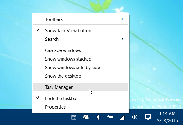 Отворете диспечера на задачите Windows 10