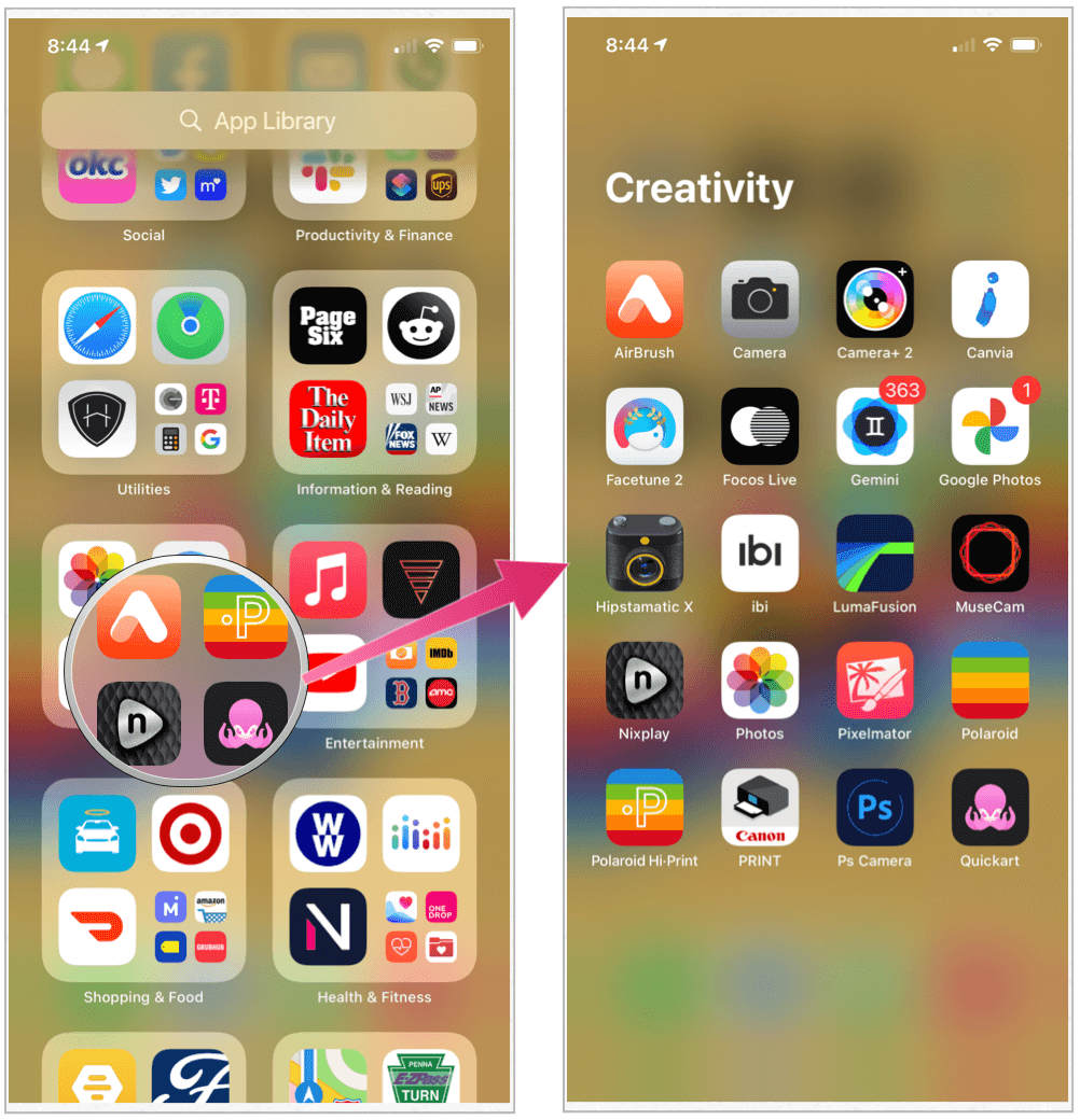 Пример за библиотека за приложения за iPhone