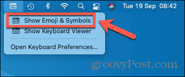mac показва емотикони и символи
