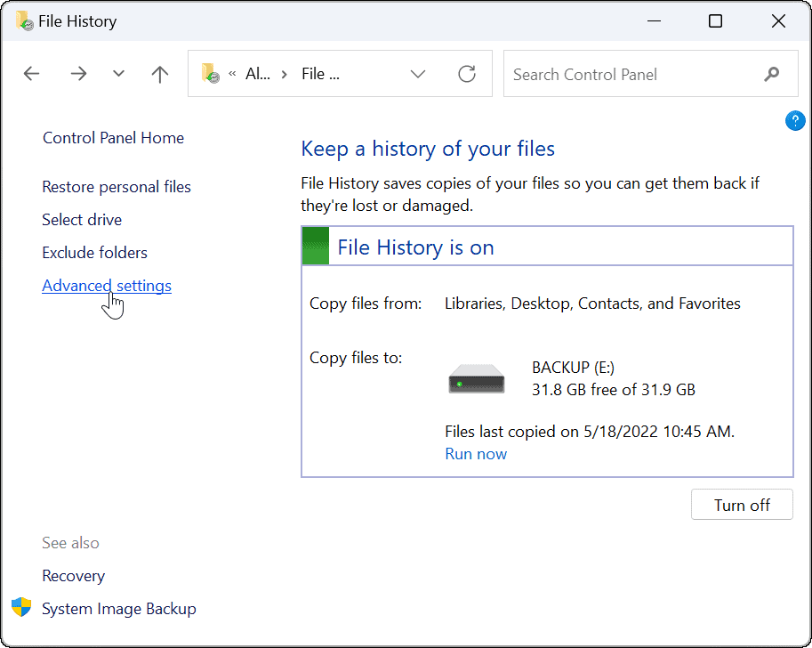 История на файловете за разширено използване в Windows 11