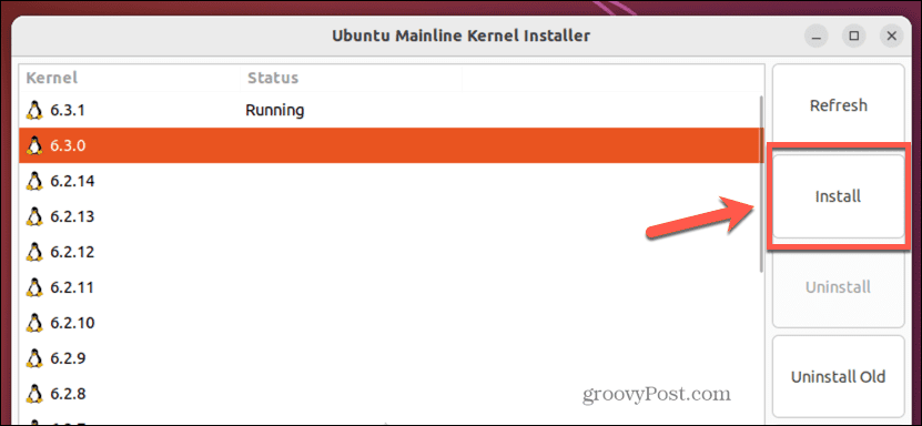 ubuntu инсталира ядрото в основната линия