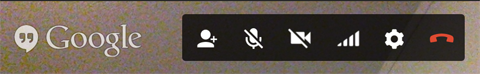 изображение на горния контролен панел на google + hangouts