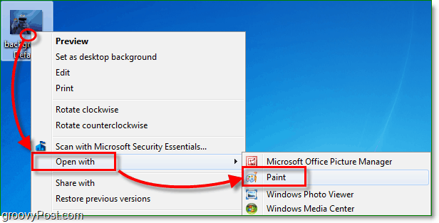 Как да преоразмерите снимка или снимка на екрана с Windows 7 Paint