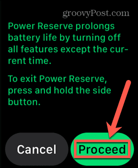 Apple Watch продължете с резерв на мощност
