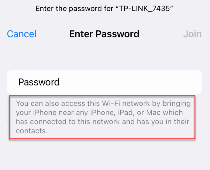споделете парола за wi-fi на iphone