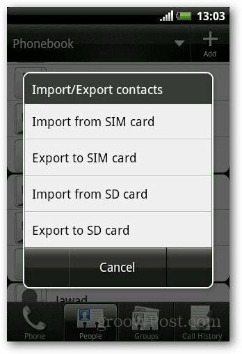 Импортиране на Sim 3