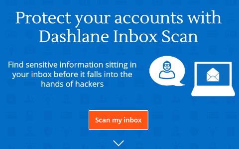 Сканиране на входящата поща на Dashlane