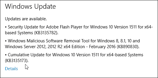 Натрупана актуализация на Windows 10 KB3135173 Build 10586.104 Налична сега