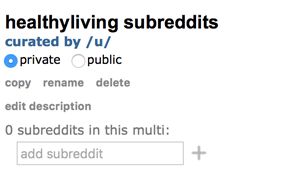 добавяне на subreddits към multireddit
