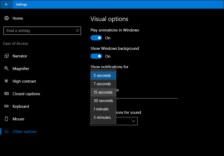 Как да запазите известията на Windows 10 на екрана по-дълго