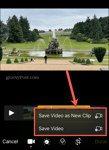iphone запазва видео като нов клип