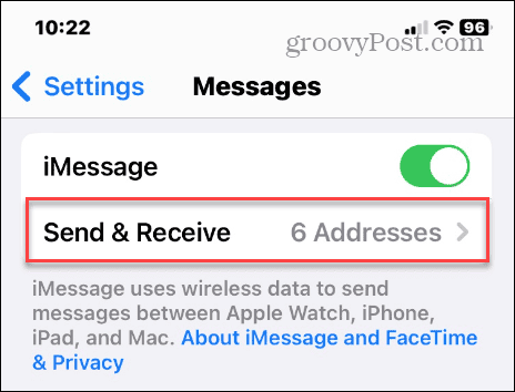 iMessage не работи 