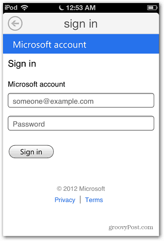 Влезте в акаунта на Microsoft