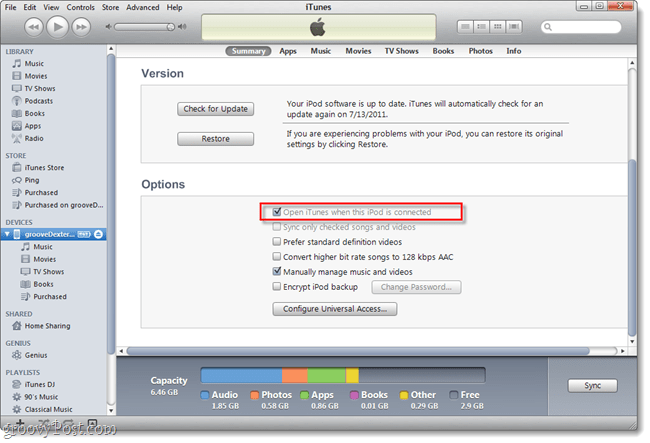 Как да спрете iTunes от автоматично стартиране, когато включите вашия iPhone или IPod