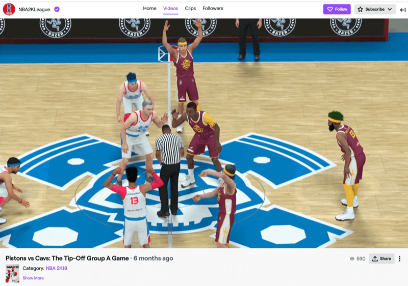 NBA2k лига на Twitch