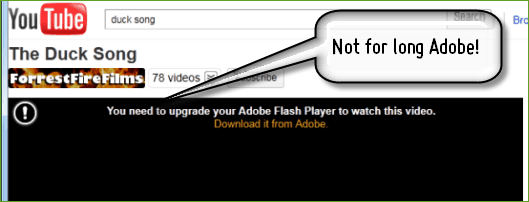 Гледайте YouTube, без да инсталирате Adobe Flash Player