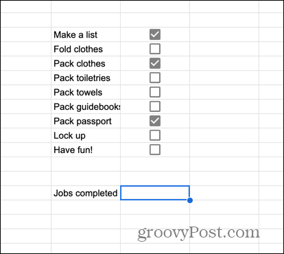 google sheets изберете клетка