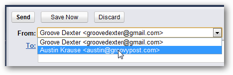 изберете адрес в gmail