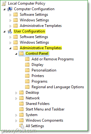 отворете локалната компютърна политика на Windows 7> <noscript> <img style =