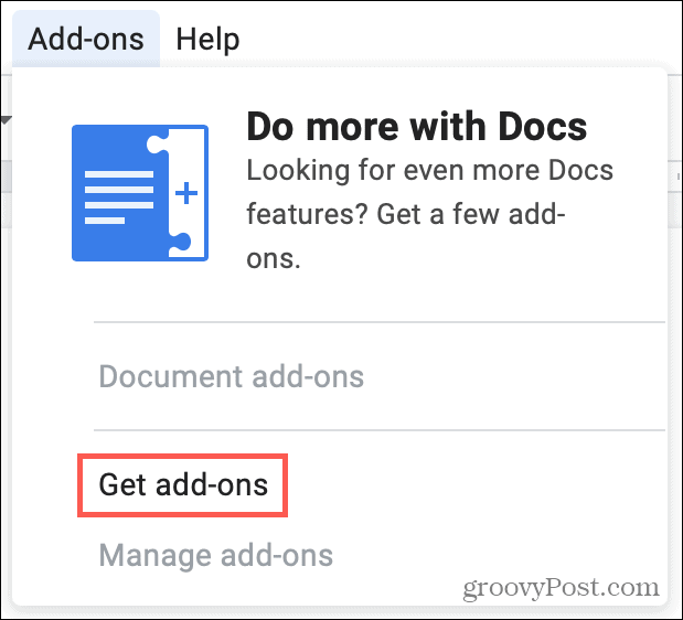 Вземете Addons в Google Docs