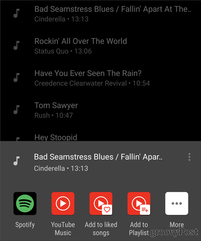 Сега се възпроизвеждат опции за песен в Google Pixel