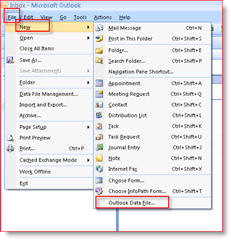 Как да създадете .PST файлове с помощта на Outook 2007 или Outlook 2003:: groovyPost.com