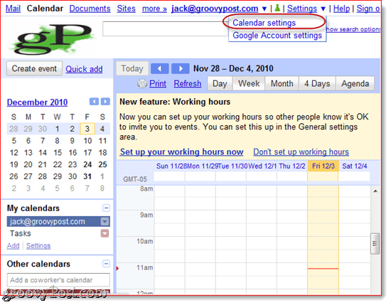 Синхронизирайте Google Календар с Outlook 2010