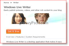 Страница за изтегляне на Windows Live Writer 2008