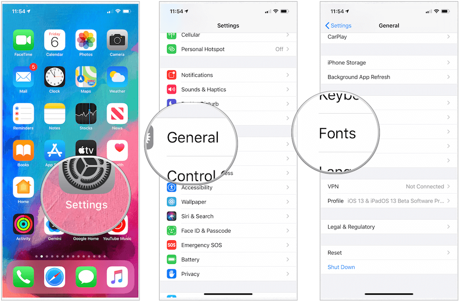 iOS 13 шрифта