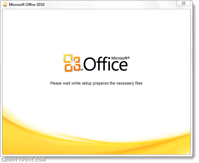 Снимка на инсталатора на Office 2010