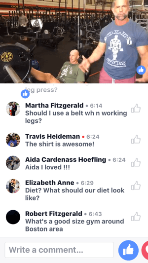 Треньорът на знаменитости Майк Райън демонстрира как да използва машината за преса на краката в това предаване на живо на Gold's Gym във Facebook.