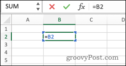 Директна кръгова препратка в Excel