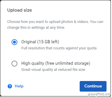 Ограничение за размер на Google Качване до 15 GB или компресирано