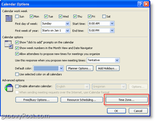 Как да добавите допълнителна часова зона в календара на Microsoft Outlook