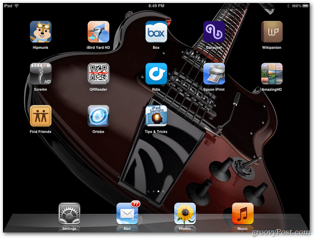 Начален екран на iPad